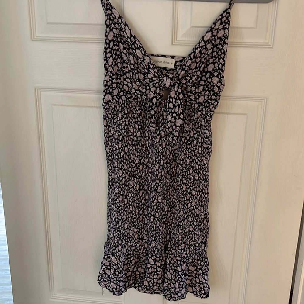 Floral Ribbed Sun Dress - Picture 2 of 7